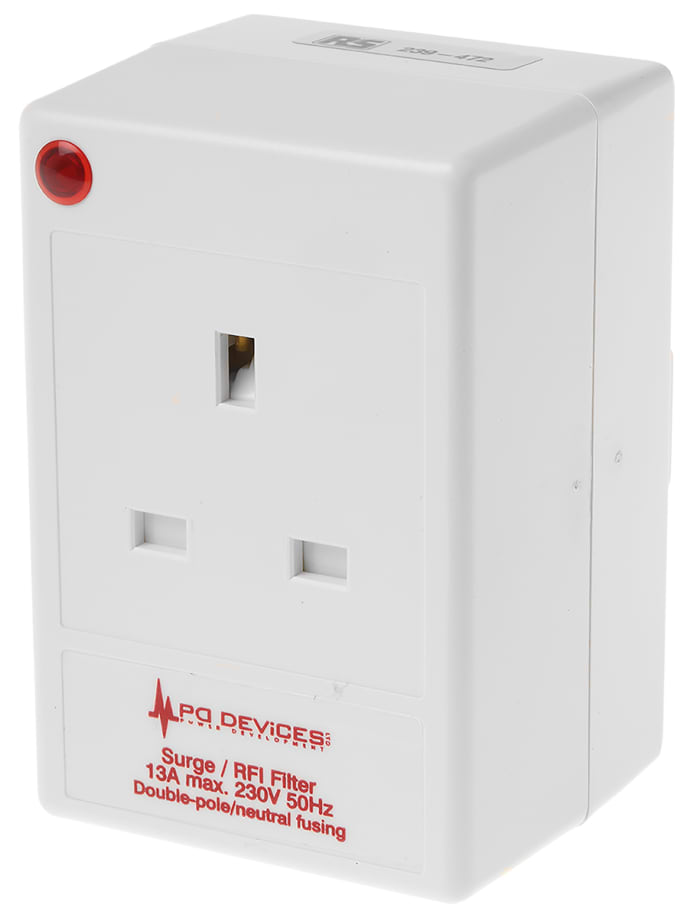 TE Connectivity Surge Suppressor Unit 250 V ac Maximum Voltage Rating 19.5kA Maximum Surge Current Mains Protector