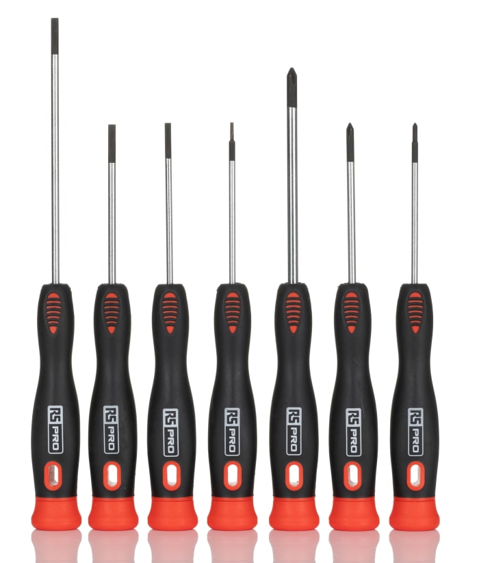 RS PRO Phillips; Slotted Precision Screwdriver Set, 11-Piece