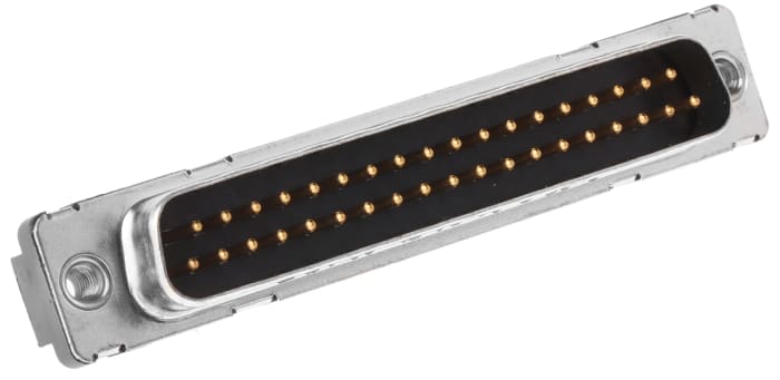 Amphenol Communications Solutions Delta D 37 Way Straight 2.76 mm Pitch Through Hole D-Sub Connector, with M3 Threaded