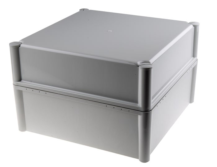 Fibox FEX Series Grey Polycarbonate Enclosure, IP54, Grey Lid, 378 x 278 x 180mm