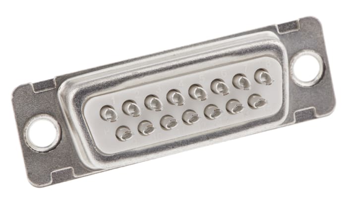 Amphenol Communications Solutions 15 Way Panel Mount D-sub Connector Socket, 2.74mm Pitch