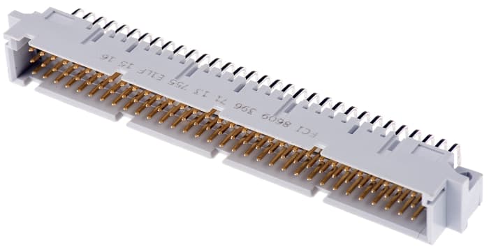 RS PRO 96 Way 2.54mm Pitch, Type C Class C2, 3 Row, Right Angle DIN 41612 Connector, Plug
