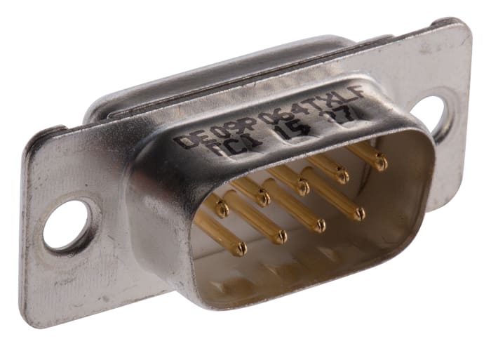 Amphenol Communications Solutions 9 Way Panel Mount D-sub Connector Plug, 2.74mm Pitch