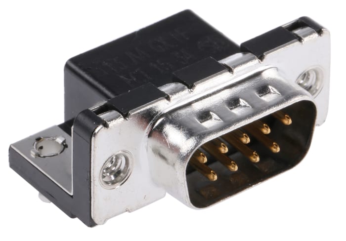Amphenol Communications Solutions Delta D 9 Way Right Angle Through Hole D-sub Connector Plug, 2.74mm Pitch, with 4-40
