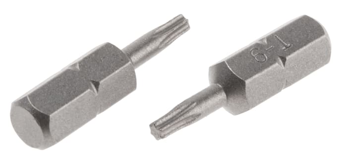 Embout de vissage RS PRO Torx, T9, L. 25 mm, Acier chrome vanadium