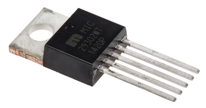Micrel MIC29302WT, LDO Voltage Regulator, 3A Adjustable, 1.25 → 26 V, ±1% 5-Pin, TO-220