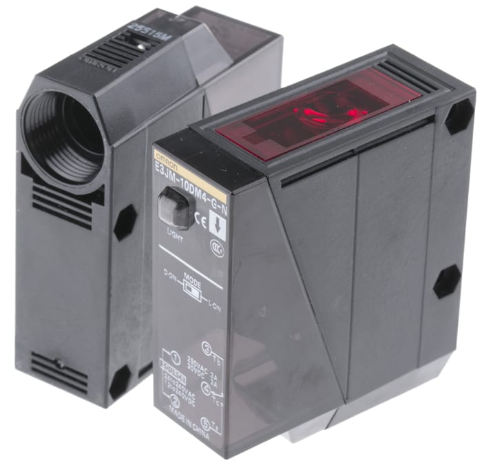 Omron Through Beam Photoelectric Sensor, Block Sensor, 10 m Detection Range