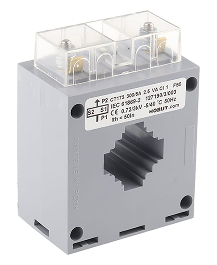 HOBUT CT173 Series Base Mounted Current Transformer, 300A Input, 300:5, 5 A Output, 40mm Bore