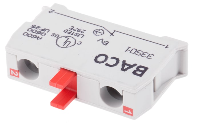 BACO BACO Series Contact Block, 600V, 1NC