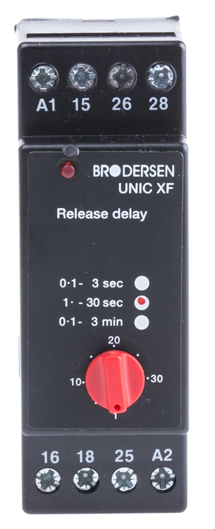 Brodersen Systems XF-D2 Series DIN Rail Mount Timer Relay, 24V ac/dc, 2-Contact, 1 → 30s, 1-Function, DPDT
