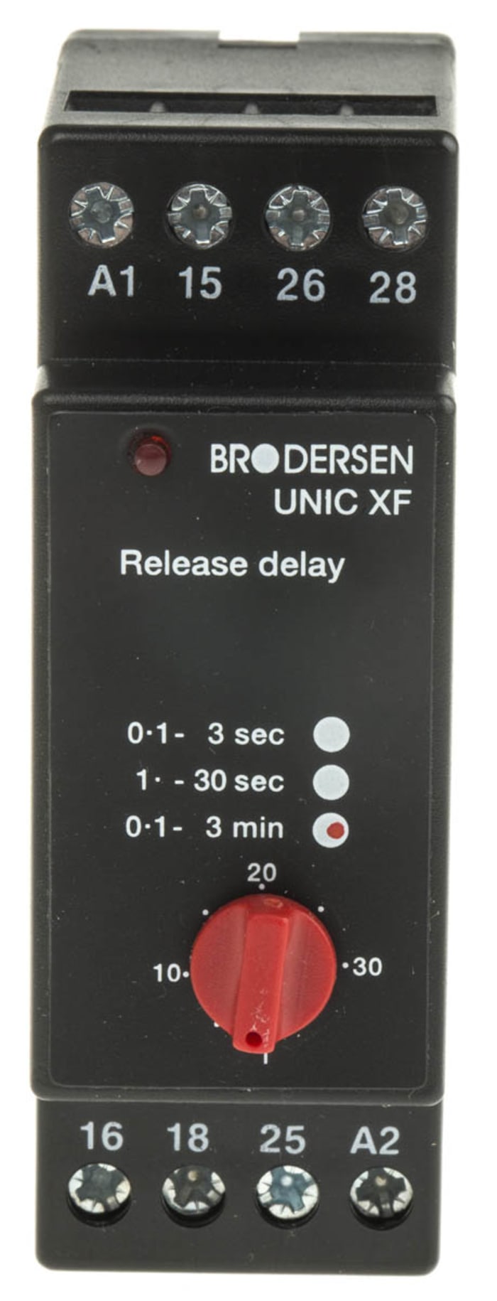 Brodersen Systems XF-D2 Series DIN Rail Mount Timer Relay, 24V ac/dc, 2-Contact, 0.1 → 3min, 1-Function, DPDT