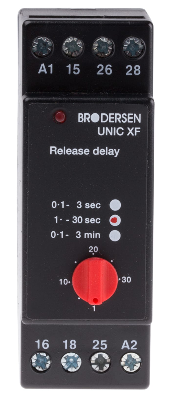 Brodersen Systems XF-D2 Series DIN Rail Mount Timer Relay, 110V ac, 2-Contact, 1 → 30s, 1-Function, DPDT