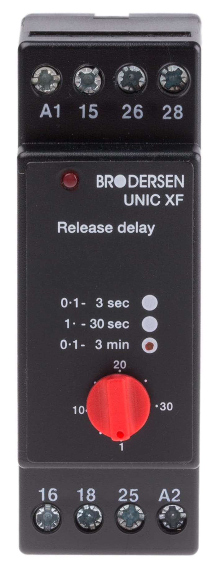 Brodersen Systems XF-D2 Series DIN Rail Mount Timer Relay, 110V ac, 2-Contact, 0.1 → 3min, 1-Function, DPDT