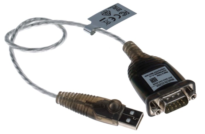 Mitsubishi Electric RS232 USB A Male to D-sub, 9 Pin Male Converter Cable
