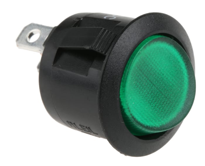 RS PRO Illuminated SPST, On-Off Rocker Switch Panel Mount