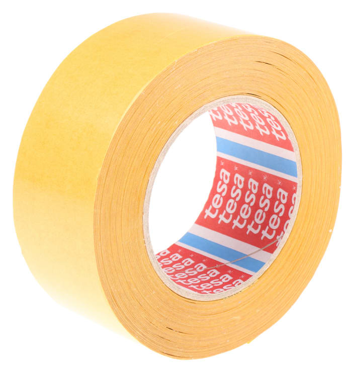 Tesa 04959-00333-00 Translucent Double Sided Cloth Tape, 100 Thick, 8,5 N/cm, Non-Woven Backing, 50mm x 50m
