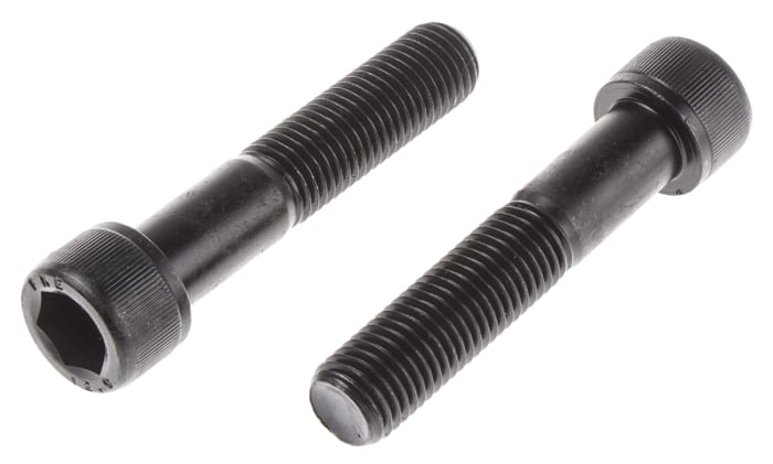 RS PRO Black, Self-Colour Steel Hex Socket Cap Screw, DIN 912, M16 x 80mm