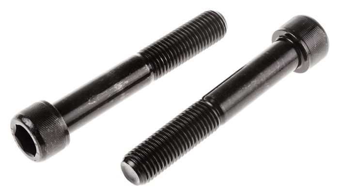 RS PRO Black, Self-Colour Steel Hex Socket Cap Screw, DIN 912, M16 x 100mm