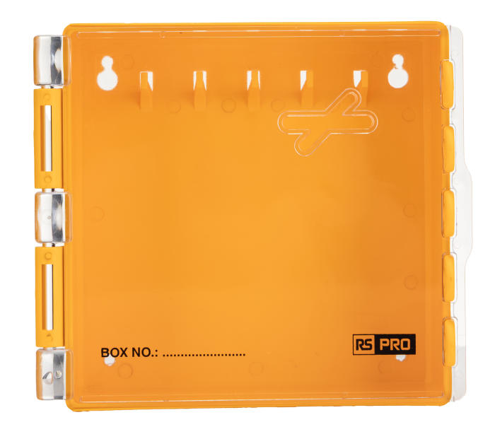 RS PRO Yellow 5-Lock Lock Polycarbonate, ABS Group Lock Box