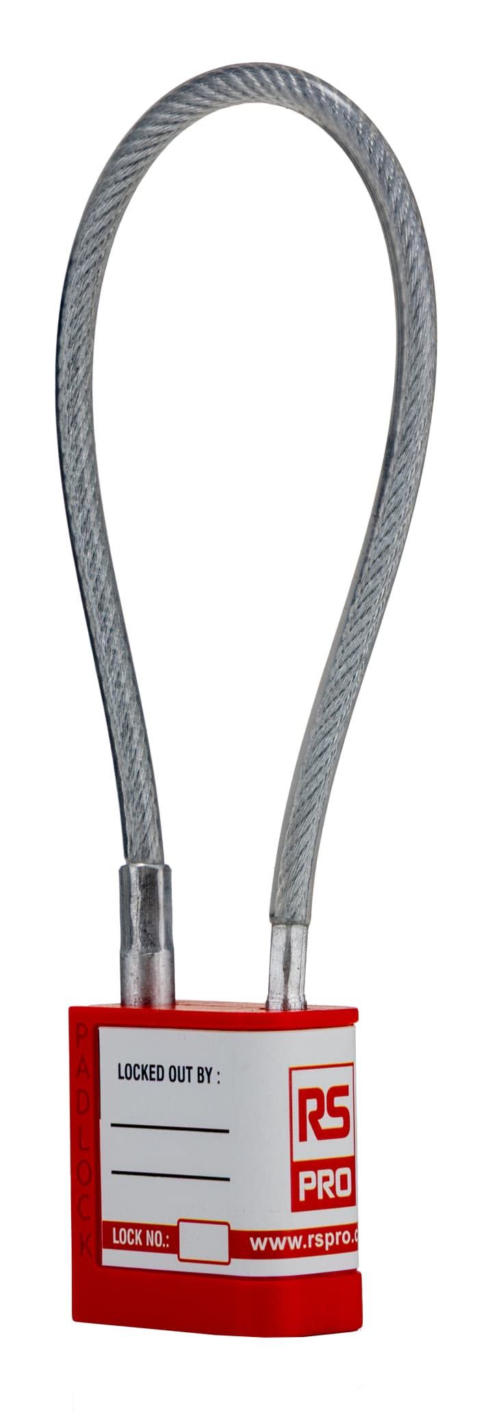 RS PRO Red 1-Lock Lock ABS Lockout Safety Padlock