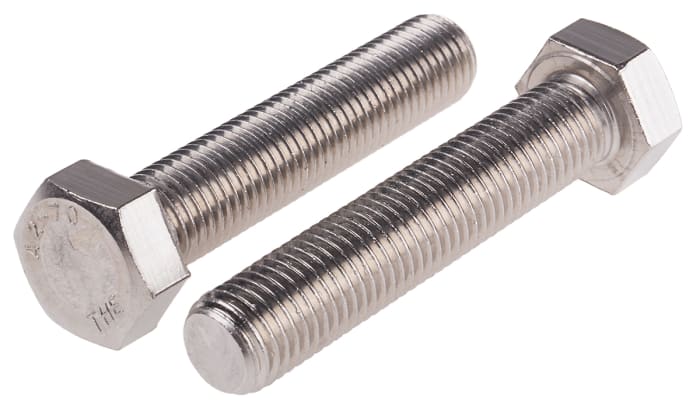 Plain Stainless Steel Hex, Hex Bolt, M16 x 80mm