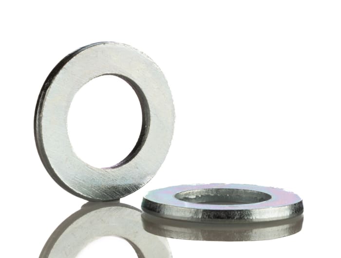 Bright Zinc Plated Steel Plain Washers, M16, DIN 125A