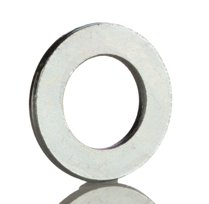 RS PRO Bright Zinc Plated Steel Plain Washer Plain Washer, M16, DIN