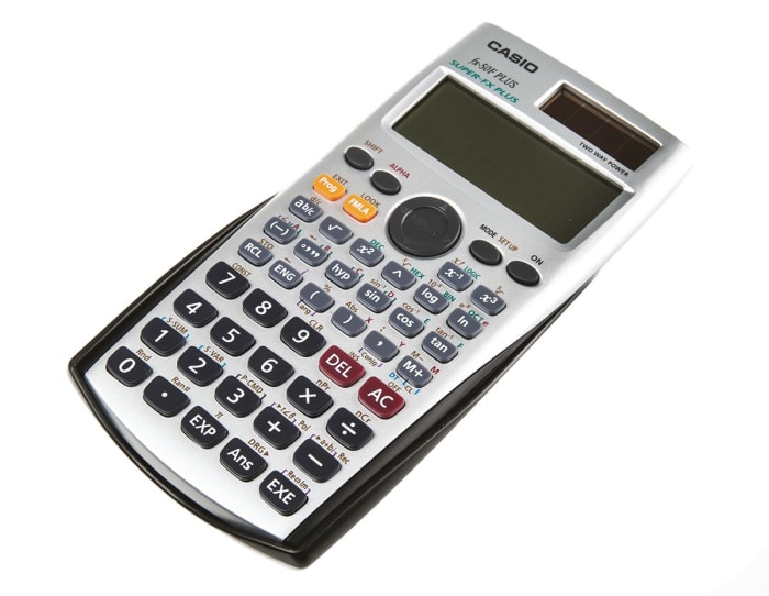 Calculatrice Scientifique Casio, piles et solaire