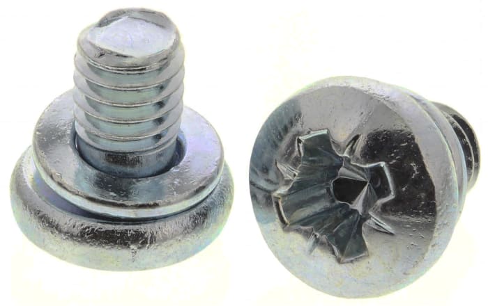 Vis indesserrable à tête Cylindrique RS PRO, M4 x 6mm, Acier