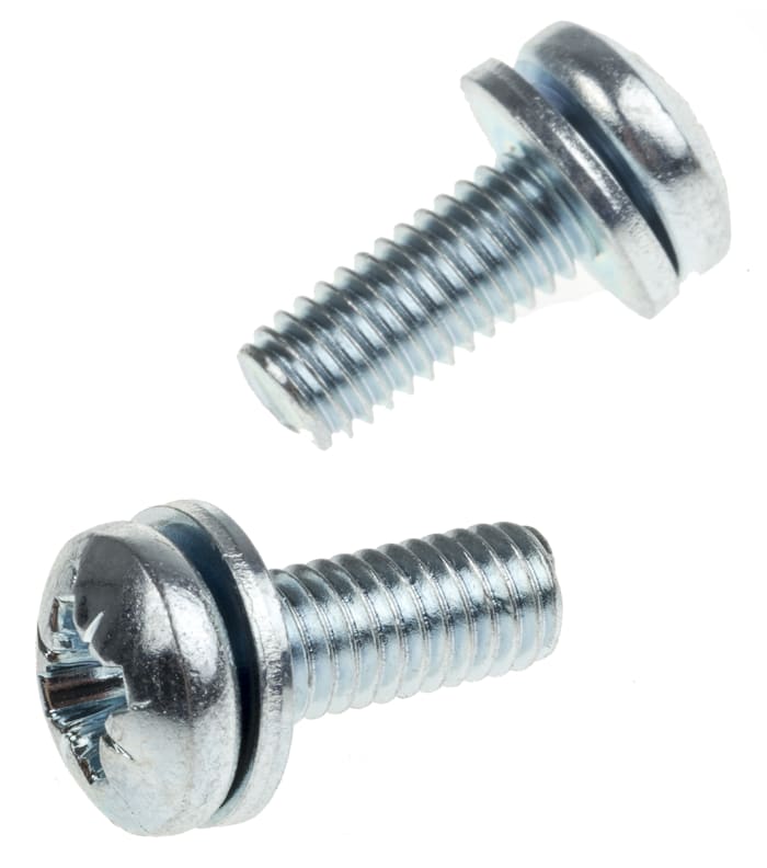 Vis indesserrable à tête Cylindrique RS PRO, M6 x 16mm, Acier