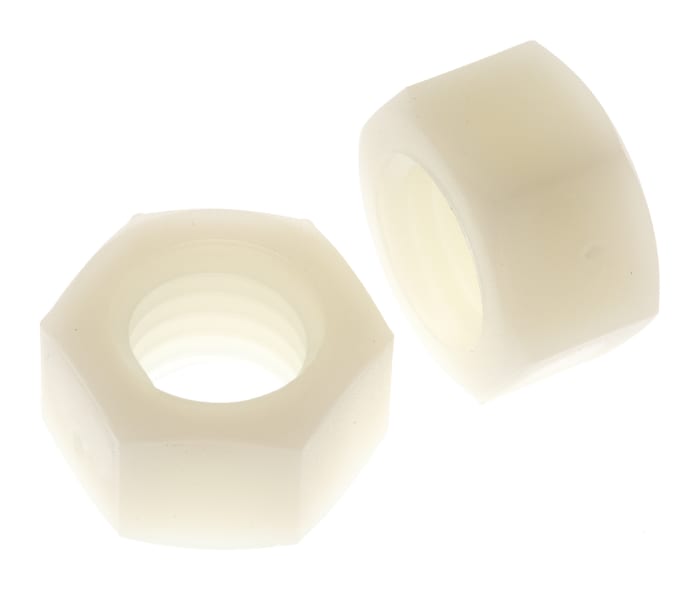 RS PRO, Plain Nylon Hex Nut, M12