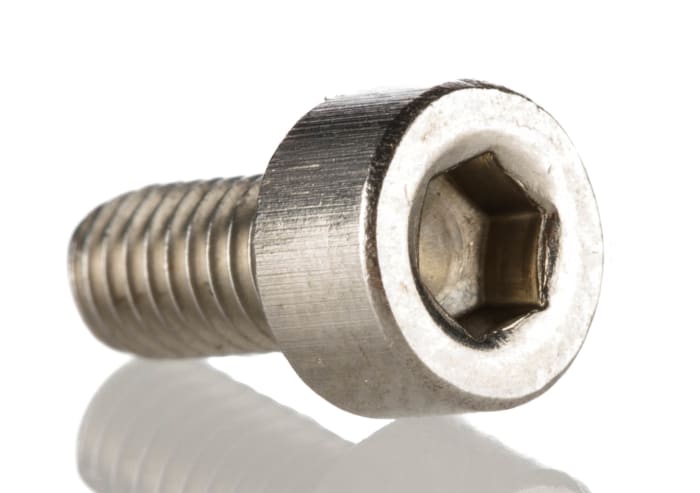 RS PRO M3 x 6mm Hex Socket Cap Screw Plain Stainless Steel