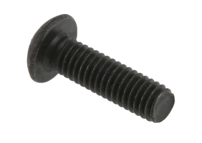 RS PRO Black, Self-Colour Steel Hex Socket Button Screw, ISO 7380, M3 x 10mm