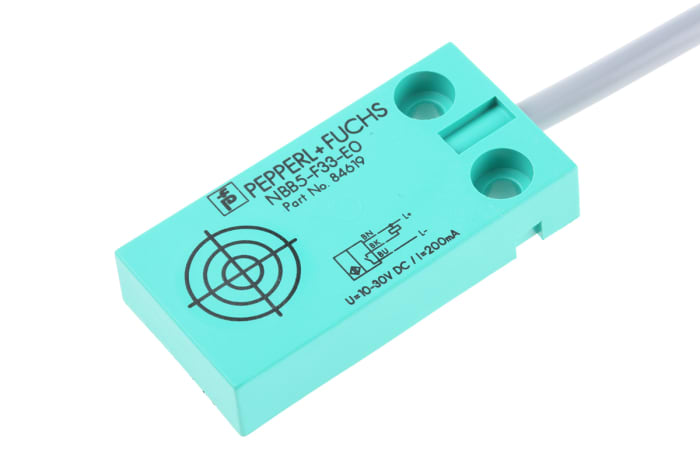 Pepperl + Fuchs Inductive Block Proximity Sensor, 5 mm Detection, NPN NO, 10 → 30 V dc