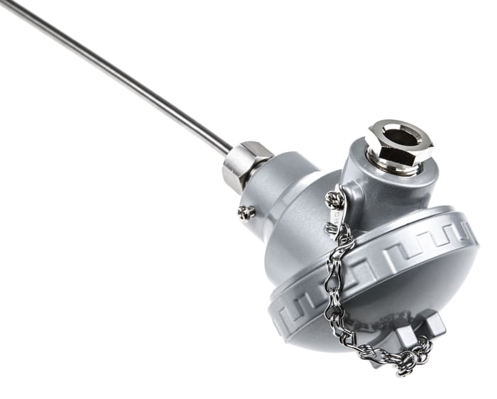 RS PRO PT100 RTD Sensor, 6mm Dia, 400mm Long, 4 Wire, Probe, Class B +450°C Max