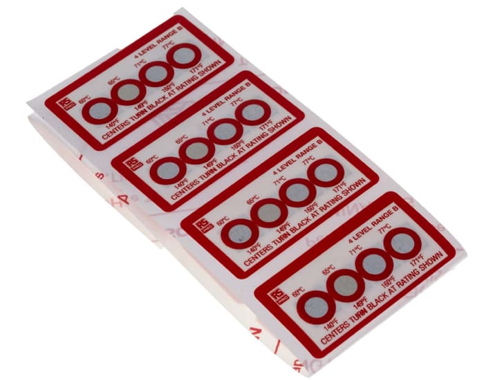Étiquette thermosensible RS PRO 60°C à 77°C 4 niveaux
