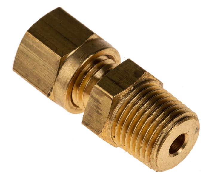 RS PRO 1/8 BSPT Compression Fitting for Use with Thermocouple or PRT Probe, 1.5mm Probe, RoHS Compliant Standard