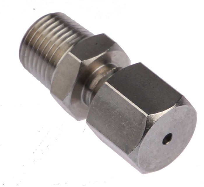 RS PRO 1/8 BSPT Compression Fitting for Use with Thermocouple or PRT Probe, 1.5mm Probe, RoHS Compliant Standard