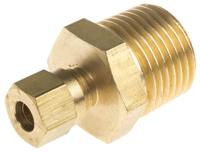 RS PRO 1/2 BSPT Compression Fitting for Use with Thermocouple or PRT Probe, 6mm Probe, RoHS Compliant Standard