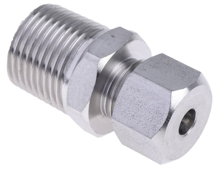RS PRO 1/2 BSPT Compression Fitting for Use with Thermocouple or PRT Probe, 6mm Probe, RoHS Compliant Standard