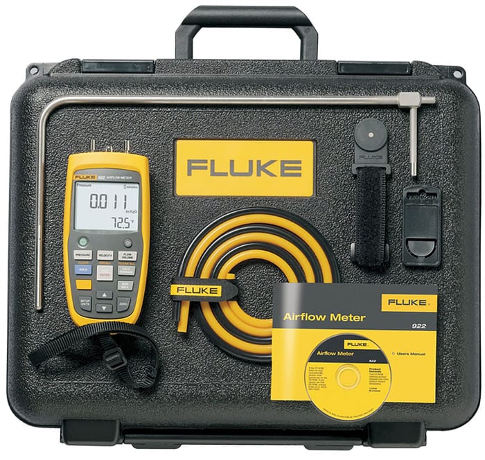 Fluke 922/KIT Differential Manometer Kit, Max Pressure Measurement 40mbar