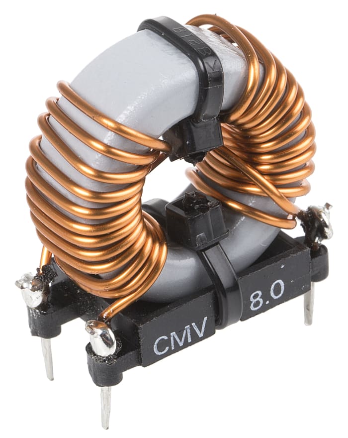 Roxburgh EMC 740 μH Ferrite Common Mode Choke, Max SRF:440Hz, 8A Idc, 9.6mΩ Rdc 250 V ac, CMV