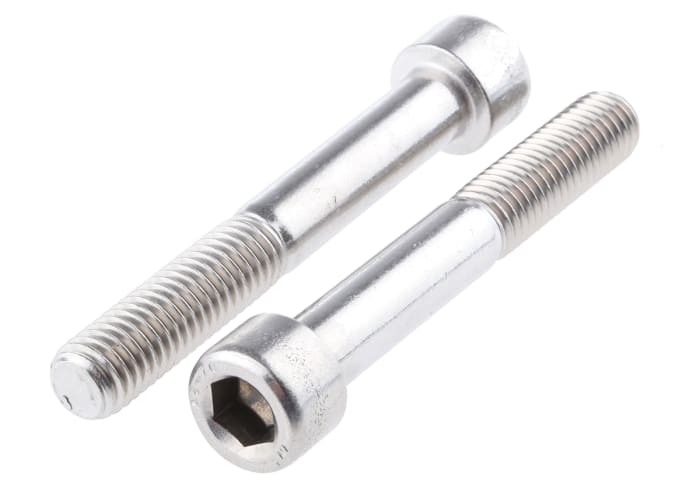 RS PRO M10 x 70mm Hex Socket Cap Screw Plain Stainless Steel