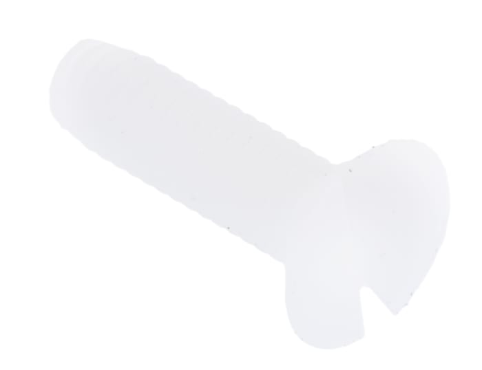 Tornillo de cabeza avellanada con huella ranurada RS PRO M3 x 10mm, paso de rosca 0.5mm, de Nylon