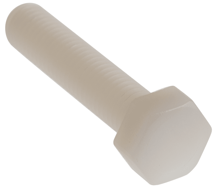 RS PRO Plain Nylon, Hex Bolt, M8 x 40mm