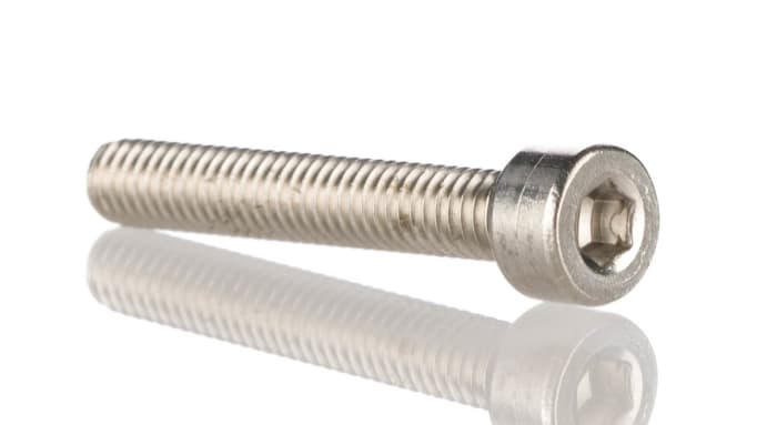RS PRO, RS PRO Plain Stainless Steel Hex Socket Countersunk Screw, DIN  7991, M6 x 25mm, 232-8495