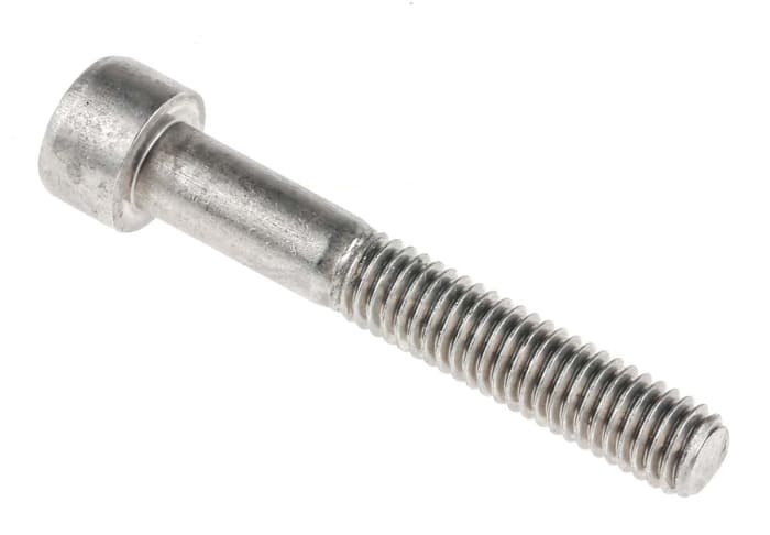 RS PRO M6 x 40mm Hex Socket Cap Screw Plain Stainless Steel