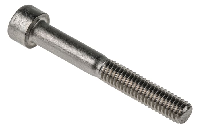 RS PRO M6 x 45mm Hex Socket Cap Screw Plain Stainless Steel