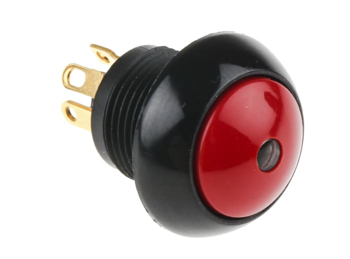Otto Illuminated Push Button Switch, Momentary, Panel Mount, 11mm Cutout, SPDT, IP68S