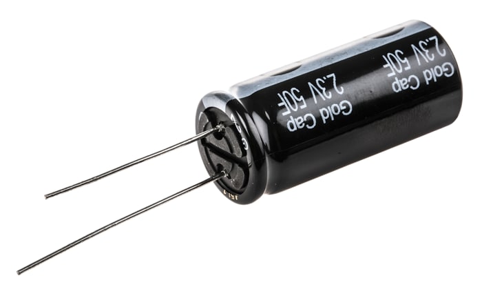 Panasonic 50F Supercapacitor -20 → +80% Tolerance, HW 2.3V dc, Through Hole